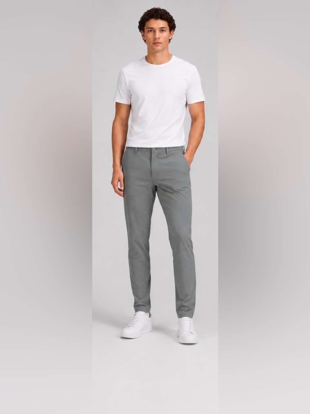 Lululemon ABC Slim-Fit Chino Pants Grey Sage Men’s Size 32 Athleisure